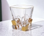 Crack GOLD кристални чаши за уиски 310 мл 6 броя, Bohemia Crystal