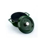 Кръгла чугунена тенджера 28 см, зелен цвят PREMIUM, LAVA Турция