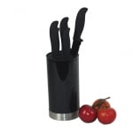 Комплект от 5 броя кухненски ножове с черен блок за съхранение ACIDA, KELA Германия