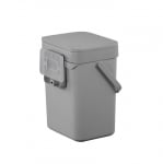  Кош за хранителни отпадъци 5 литра PURO II, сив цвят, EKO EUROPE Холандия