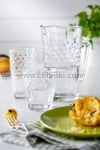 Стъклени чаши за вода и безалкохолни напитки 370 мл Honeycomb, 6 броя Stackable