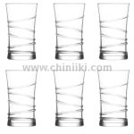 Стъклени чаши за вода и безалкохолни напитки 340 мл RING, 6 броя