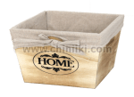 Дървена кутия за съхранение HOME 17 x 17 x 11 см, цвят натурален