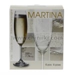 Чаши за шампанско 220 мл Martina, 6 броя, Bohemia Royal Crystal