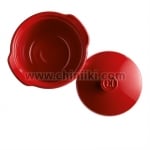 Керамична тенджера с капак 22.5 см, ONE POT, червен цвят, EMILE HENRY Франция