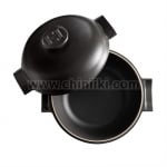 Керамична ИНДУКЦИОННА кръгла тенджера 2.5 литра, DELIGHT, черен цвят, EMILE HENRY Франция