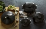 Керамична ИНДУКЦИОННА кръгла тенджера 2.5 литра, DELIGHT, черен цвят, EMILE HENRY Франция