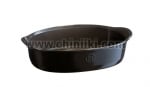 Керамична овална форма за печене 27.5 x 17.5 см, SMALL OVAL OVEN DISH, черен цвят, EMILE HENRY Франция