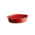 Керамична овална форма за печене 27.5 x 17.5 см, SMALL OVAL OVEN DISH, червен цвят, EMILE HENRY Франция