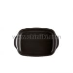 Керамична правоъгълна форма за печене 30 x 19 см, черен цвят, RECTANGULAR OVEN DISH, EMILE HENRY Франция