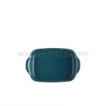Керамична форма за печене 22 x 15 см, синьо зелен цвят, INDIVIDUAL OVEN DISH, EMILE HENRY Франция