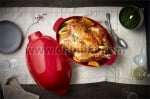 Керамична форма за печене на пиле 42 x 28 см, червен цвят, LARGE ROASTER, EMILE HENRY Франция