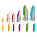 Комплект 6 броя ножове с предпазител COMFORT, цветни дръжки, ZYLISS Швейцария