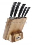 Комплект от 5 броя ножове в дървен блок, CONTROL, ZYLISS Швейцария