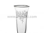 Гравирани чаши за ракия 60 мл ANGELA, сребърен кант, 6 броя, Bohemia Crystalex