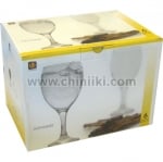 Стъклени чаши за вода на столче или червено вино 420 мл ALEXANDER, 6 броя