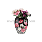 Порцеланова ваза за цветя 20 см, МАКОВЕ
