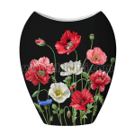 Порцеланова ваза за цветя 20 см, МАКОВЕ