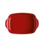 Керамични форми за печене 2 броя, RECTANGULAR OVEN DISH, червен цвят, EMILE HENRY Франция