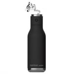 Двустенна термо бутилка 500 мл с Bluetooth колонка, черен цвят, ASOBU Канада