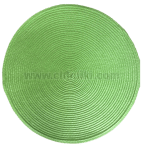Кръгла подложка за хранене 38 см PVC, цветло зелен цвят, 6 броя