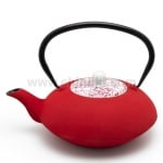 Чугунен чайник 1200 мл YANTAI, червен цвят, BREDEMEIJER Нидерландия