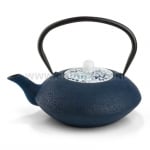 Чугунен чайник с филтър 1200 мл YANTAI, тъмно син цвят, BREDEMEIJER Нидерландия