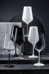Черни чаши за вино 350 мл SANDRA, 6 броя, Bohemia Crystalex