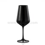 Черни чаши за вино 450 мл SANDRA, 6 броя, Bohemia Crystalex