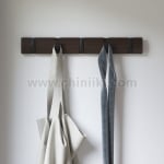 Закачалка за стена за 5 броя закачалки FLIP, цвят черен/орех, UMBRA Канада