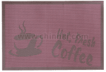 Правоъгълна подложка за хранене 45 x 30 см PVC, лилав цвят, Hot Fresh Coffee