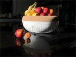 Керамична купа - фруктиера с корков капак 36 см, черен цвят, LARGE STORAGE BOWL, EMILE HENRY Франция
