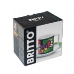 Порцеланова чаша с чинийка за еспресо кафе 90 мл HEART, Romero Britto