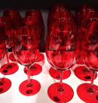 Червени чаши за вино 450 мл - 6 броя, Bohemia Crystalite