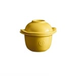 Керамично гювече с поставка за яйце, EGG NEST, жълт цвят, EMILE HENRY Франция