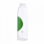 Стъклена бутилка за вода 500 мл, зелена капачка тип кранче, United Colors Of Benetton