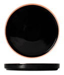 Порцеланова чиния 28 см, черен цвят, HELLA BLACK & WHITE