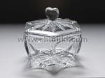 Кристална захарничка "Hearts" 13 см, Bohemia Crystal