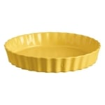 Керамична форма за тарт 32 см DEEP TART DISH, жълт цвят, EMILE HENRY Франция