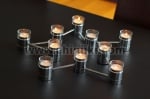 Дизайнерски регулируем свещник за 10 свещи LICHT BY LICHT , Philippi Германия