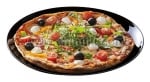 Черна чиния с декор за пица  32 см, Luminarc Friends Time