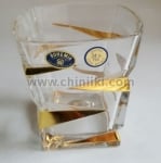 Zig Zag Gold кристален комплект за уиски 7 елемента , Bohemia Crystal