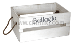 Дървена касетка Bellagio 26 x 17 x 13 см - БЯЛА