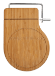 Бамбукова дъска за сирена с вграден нож 27.5 x 20 x 1.9 см