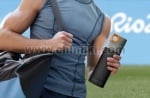 Двустенна спортна термо бутилка с вакуумна изолация 480 мл, цвят черен/графит Le Canal, ASOBU Канада