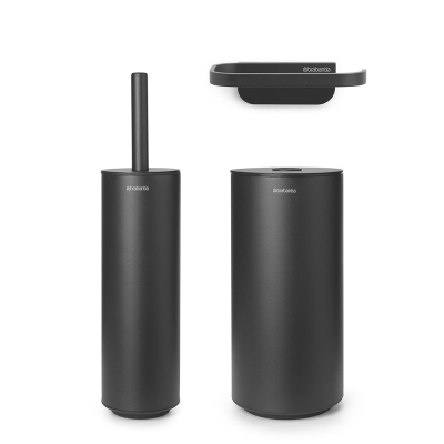 Комплект аксесоари за тоалетна 3 части, MindSet Mineral Infinite Grey, Brabantia Холандия