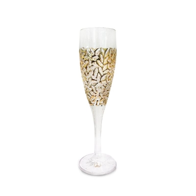 Nicolette Gold Marble кристални чаши за шампанско 180 мл, 6 броя, Bohemia Crystal