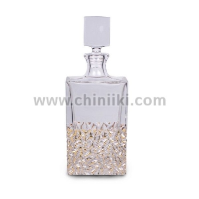 Nicolette Gold Marble кристална гарафа за уиски 1000 мл, Bohemia Crystal