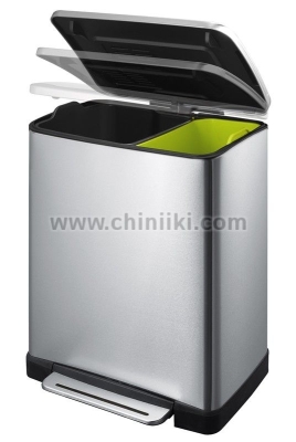 Кош за разделно събиране на смет с 2 отделения 10 + 9 литра, E-CUBE МАТ, EKO EUROPE Холандия