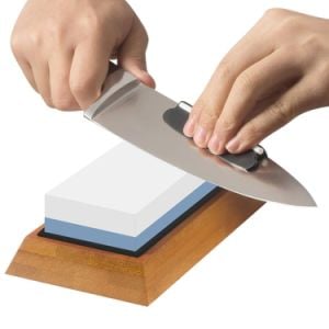 Стойка за ножове, керамичен камък, масат за заточване